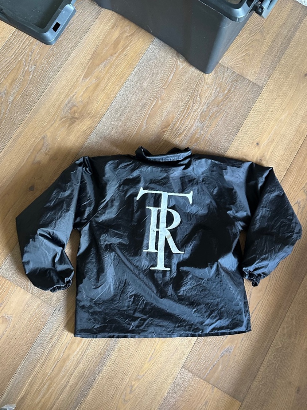 Tres Rasche Black Unisex Snap Front Windbreaker Jacket Size Large - Picture 12 of 13